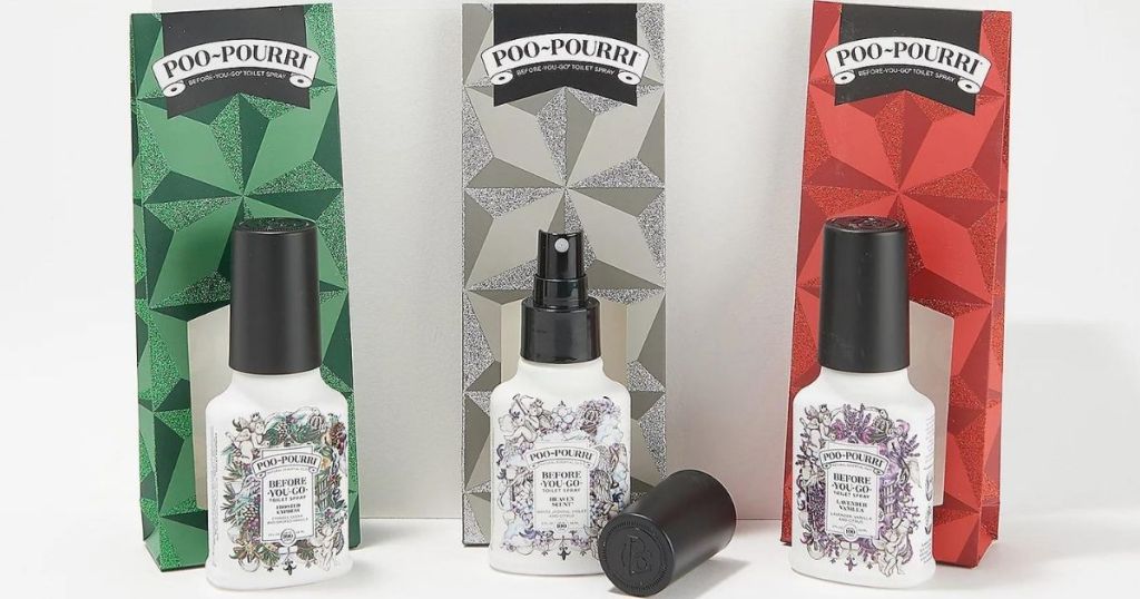 three bottles of Poo-Pourri