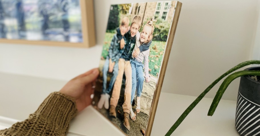 Walgreens Wood Photo Panel on shelf