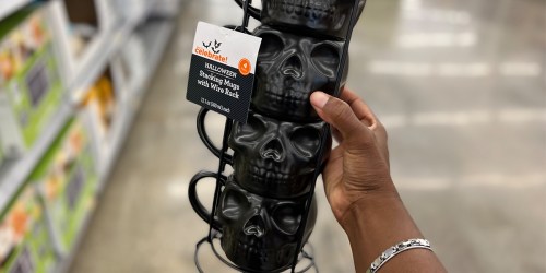 Halloween Stacking Mugs Sets Only $12.96 at Walmart | Includes 4 Mugs & Storage Rack