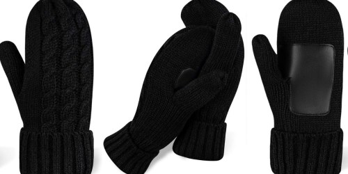 Women’s Fleece-Lined Mittens w/ Non-Slip Palms Just $8 on Amazon | Great Stocking Stuffer Idea