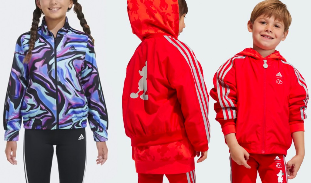 adidas AOP 3S TRICOT JKT and DISNEY 100 WINDBREAKER