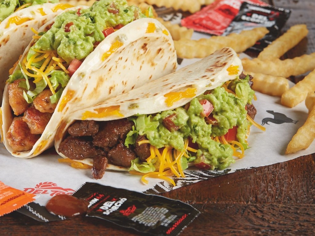 taco with guacamole