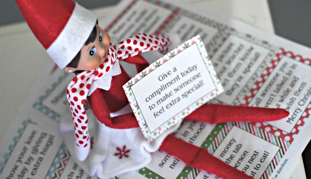 elf on a shelf give a compliment