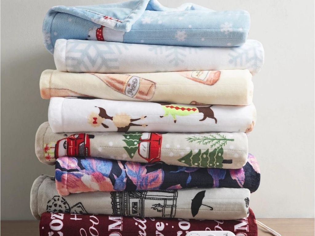 stack of throws