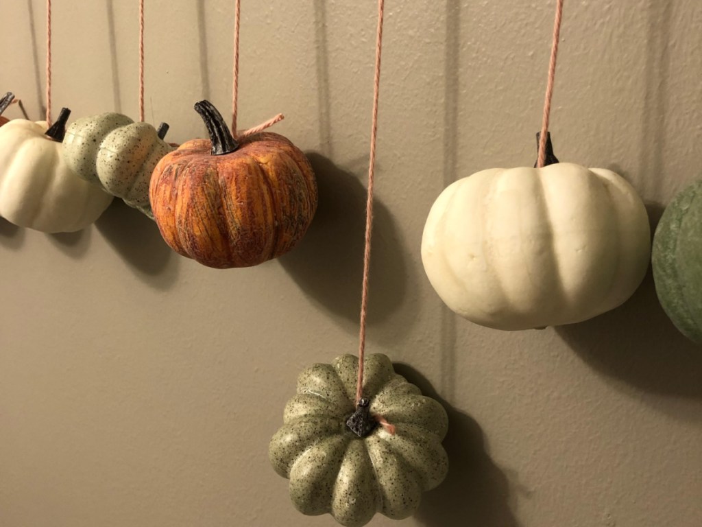 pumpkins hanging