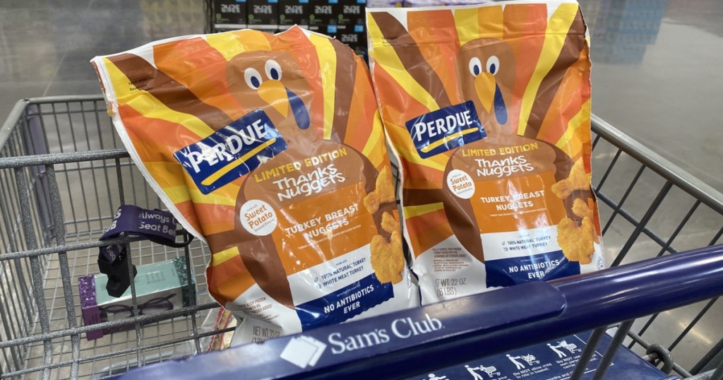 two bags of Thanksnuggets in Sam's Club cart