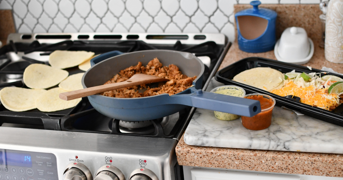 sam's club tacos on the stove