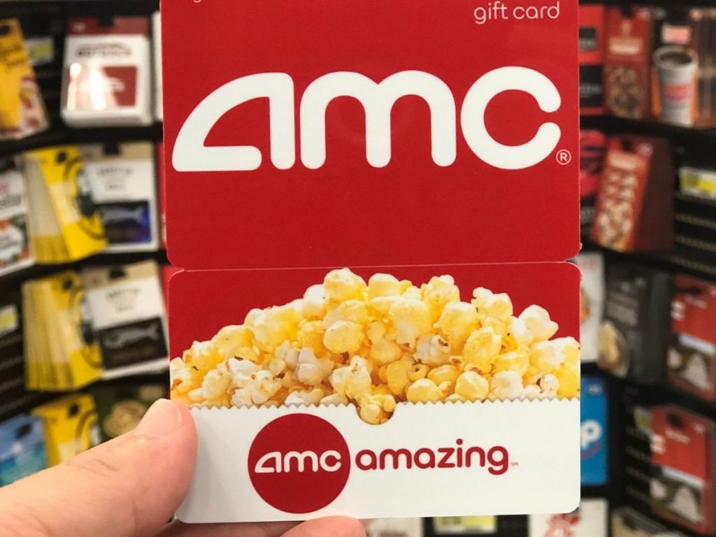 hand holding AMC Gift Card