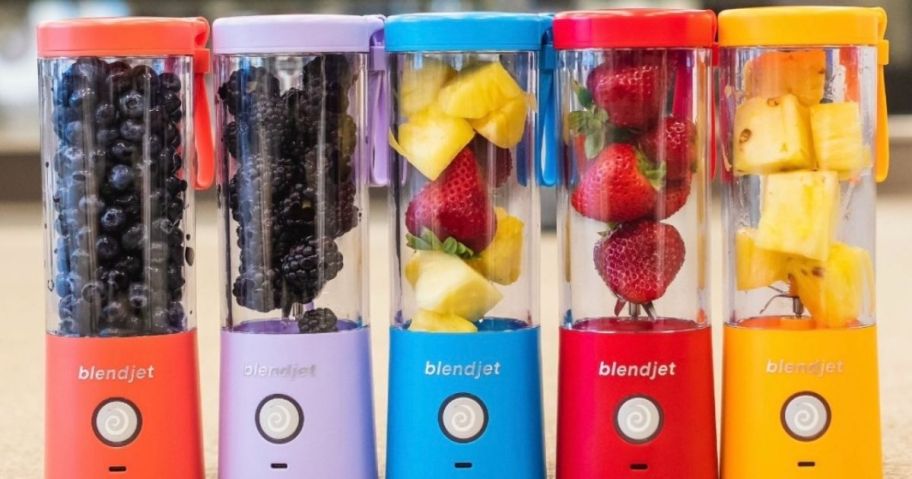 row of Blendjet Portable Blenders