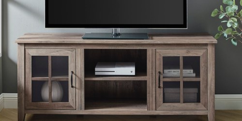 Modern Wood TV Stand Just $139.99 Shipped (Regularly $535) | Fits 65″ Televisions