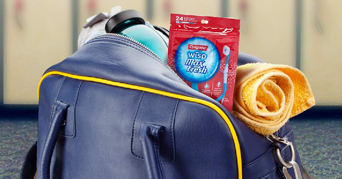 Colgate Max Fresh Wisp Disposable Mini Toothbrush, Peppermint