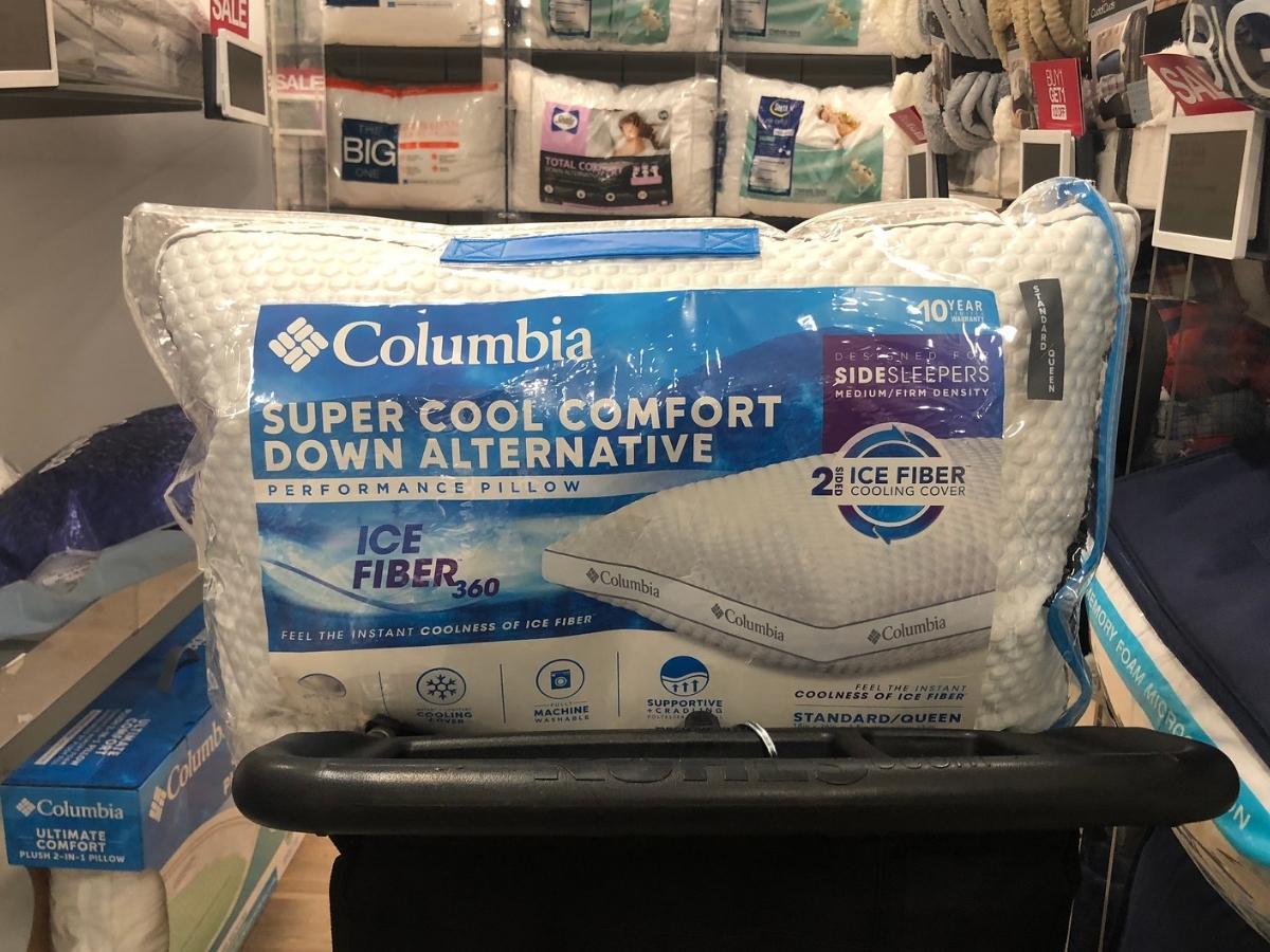 columbia ice fiber down alternative pillow in store