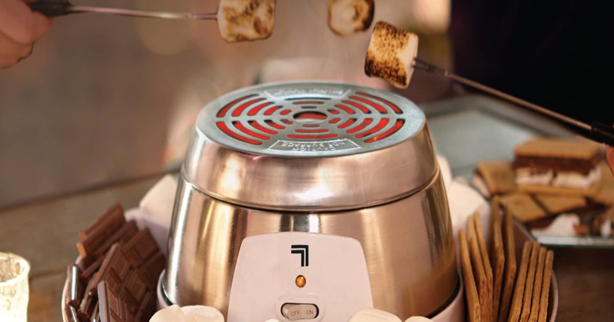  Electric Tabletop S'mores Maker for Indoors, 6 Piece Set