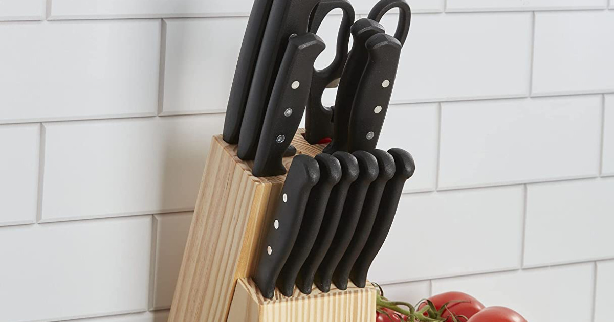 Farberware Knife Set on kitchen counter