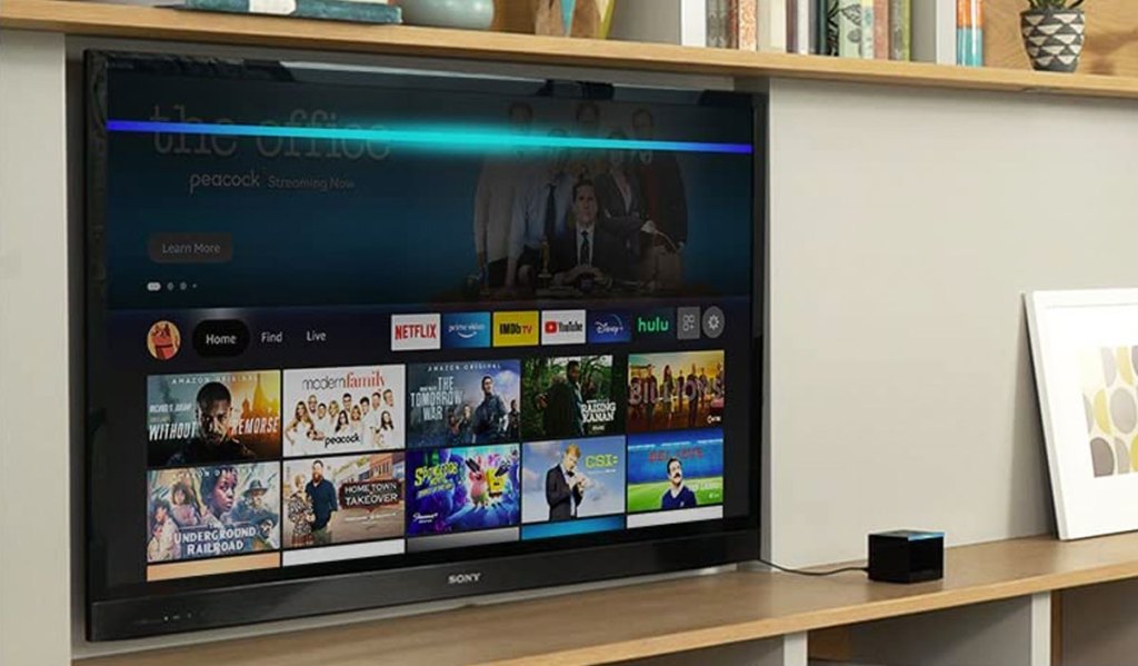 fire tv cube connected to tv