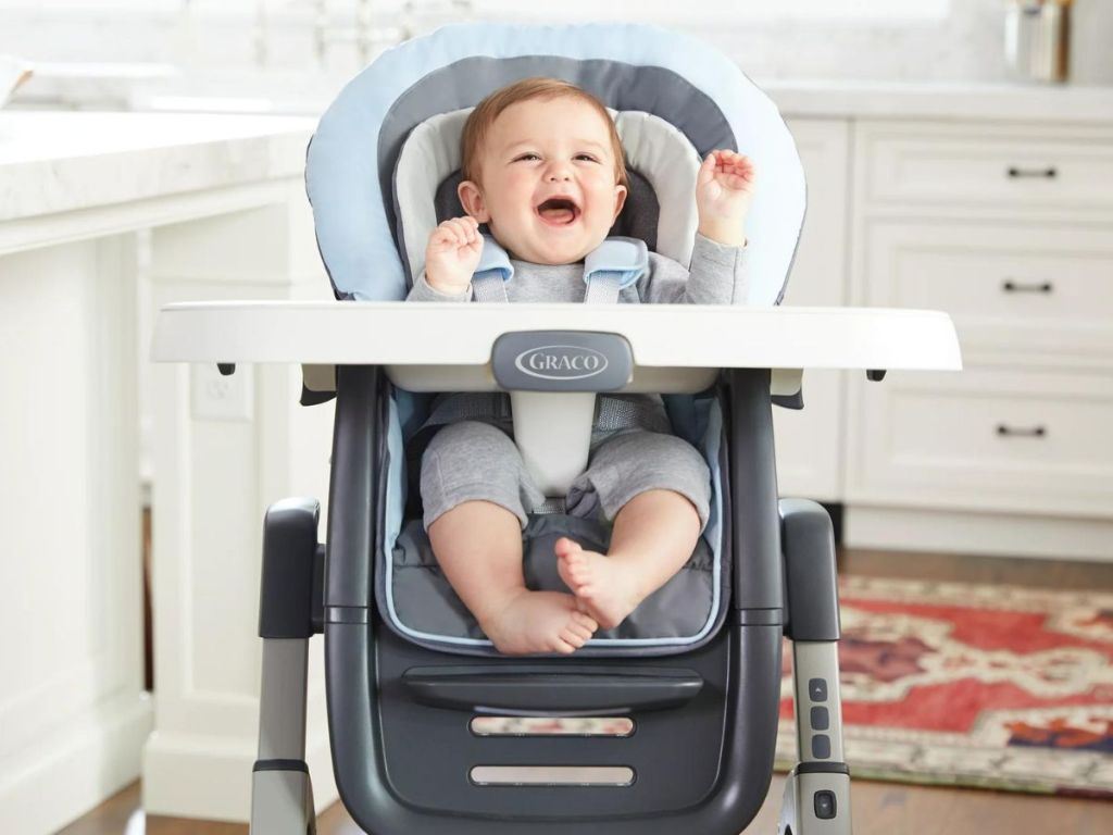 Baby in a highchair