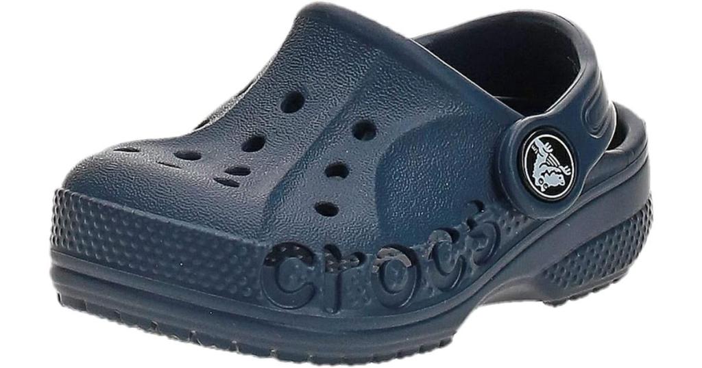 kids crocs baya clogs in navy