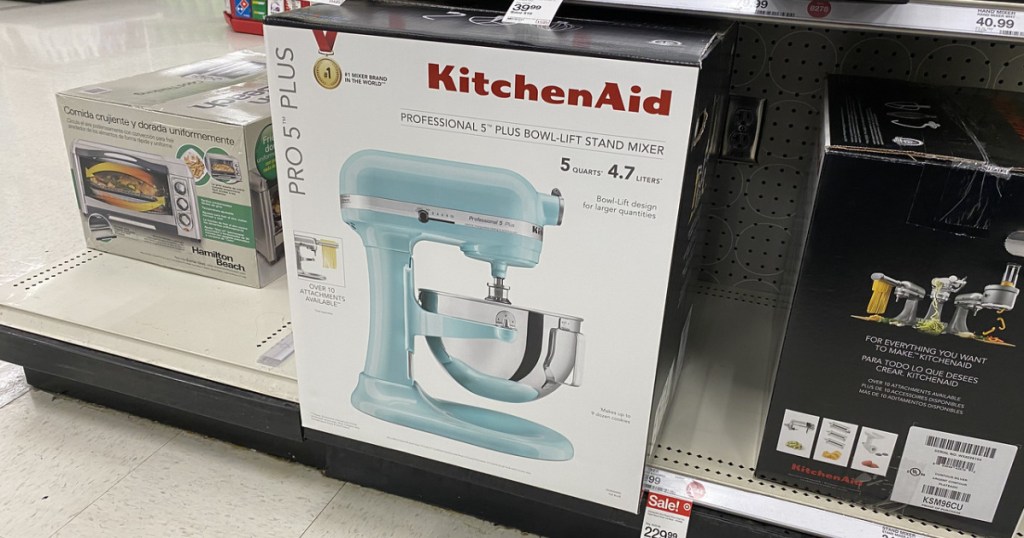 KitchenAid mixer in box