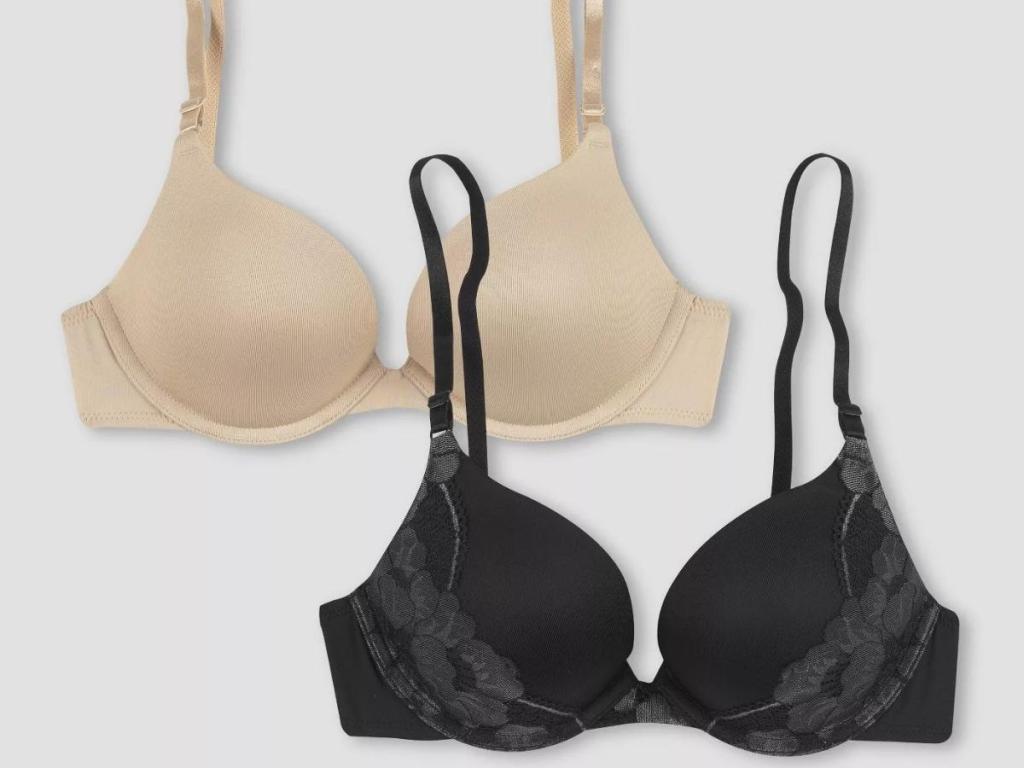 maidenform 2 pack convertible lace push up bras