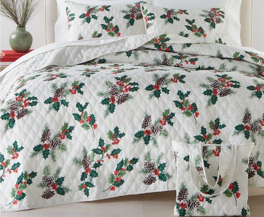 Martha Stewart Holiday Quilt Set