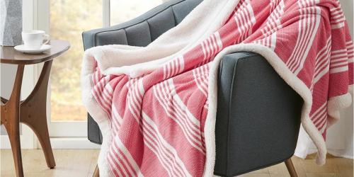 Martha Stewart Plaid Reversible Sherpa Throw Only $16.99 on Macy’s.com (Regularly $50)