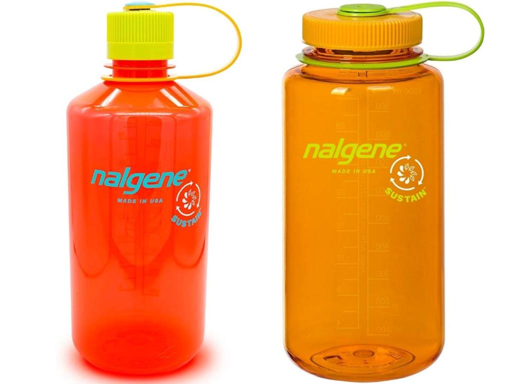 nalgene sustain 32 oz narrow mouth and wide mouth water bottles