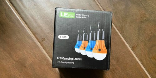 Portable Hanging LED Lanterns 4-Pack Just $10.99 on Amazon | Great for Camping