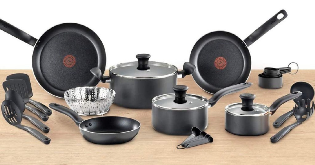 T-fal Initiatives Nonstick 18-Piece Cookware Set