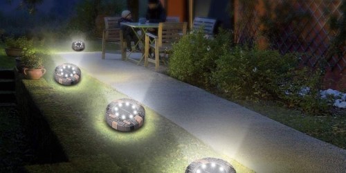 Solar-Powered Outdoor In-Ground Lights 8-Pack Only $21.99 Shipped on Amazon