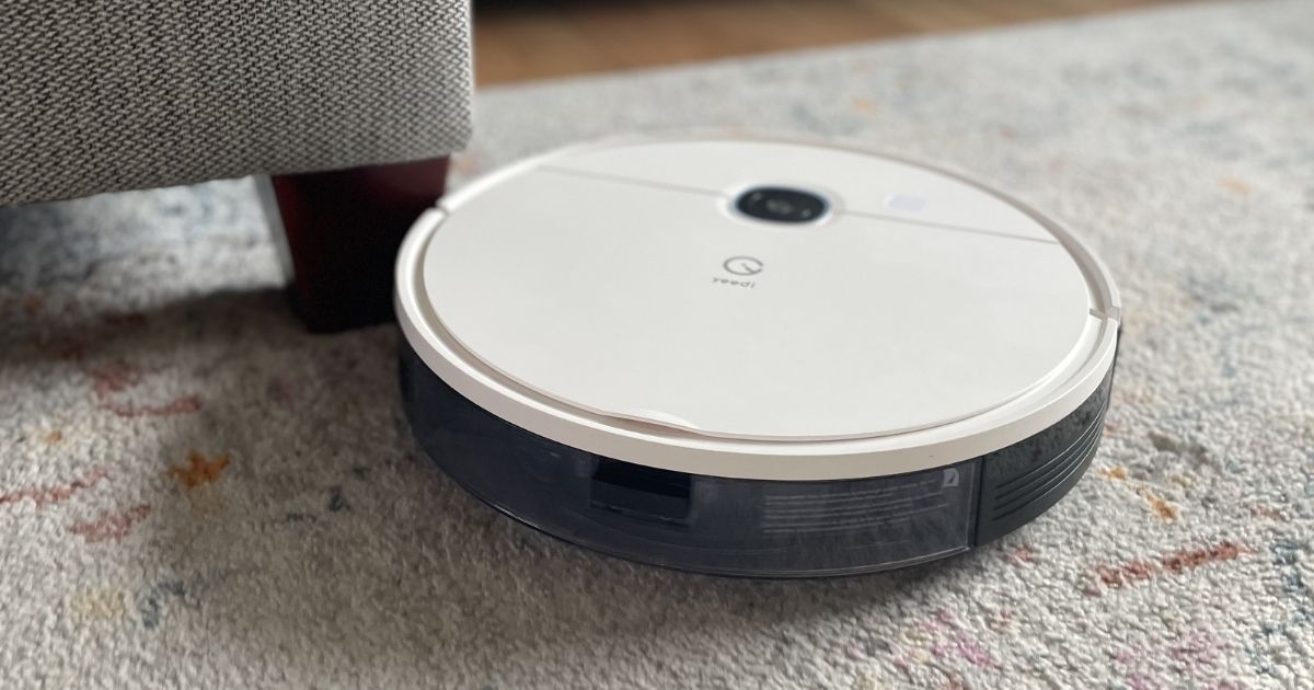 Yeedi robot vacuum on a rug