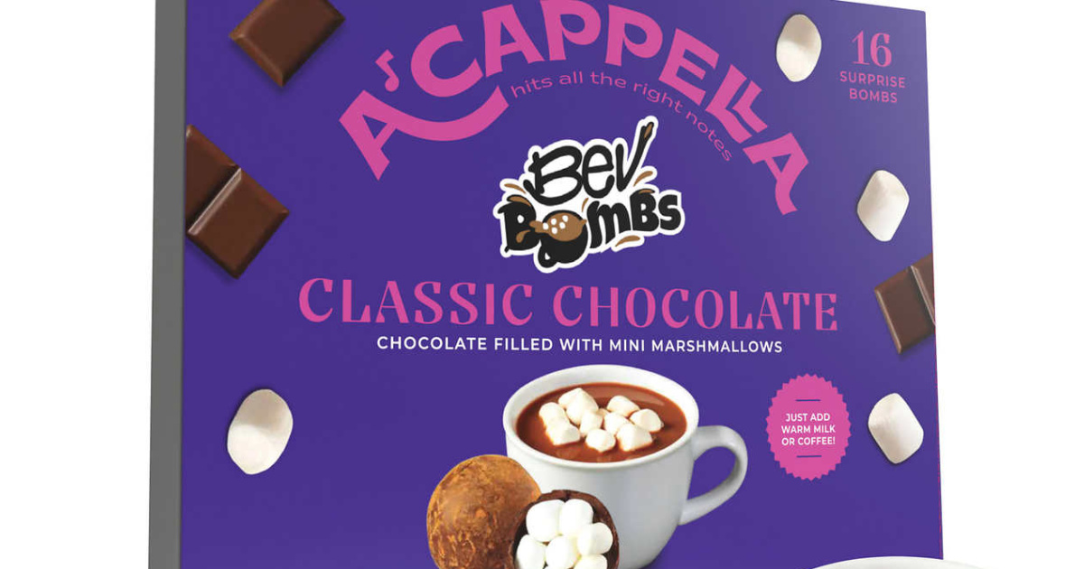 stock image of a box of hot cocoa bombs