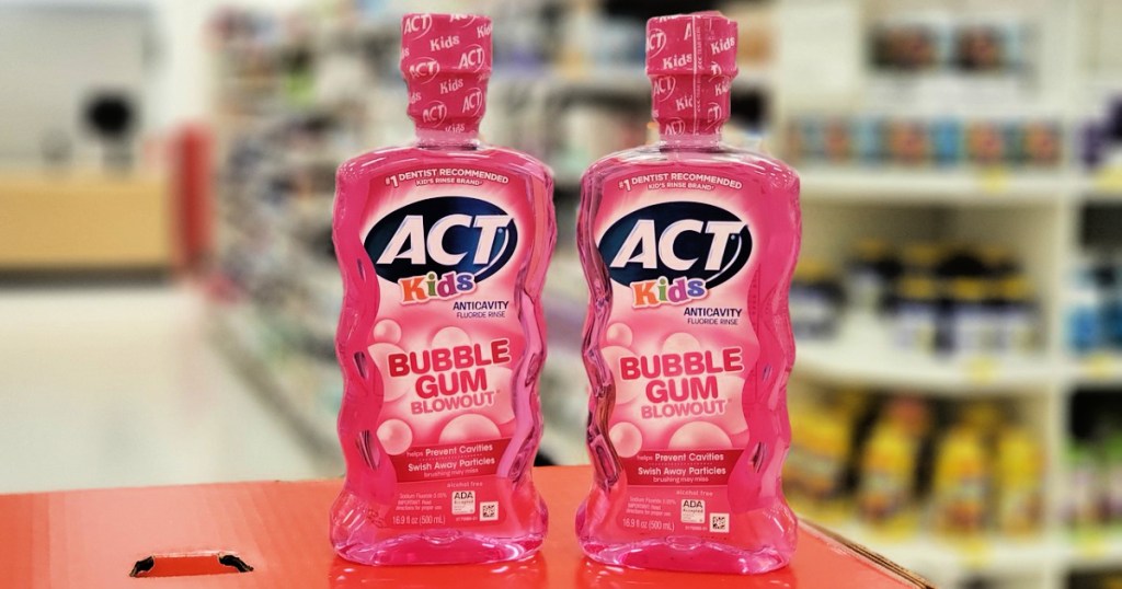 act kids mouth wash bubble gum