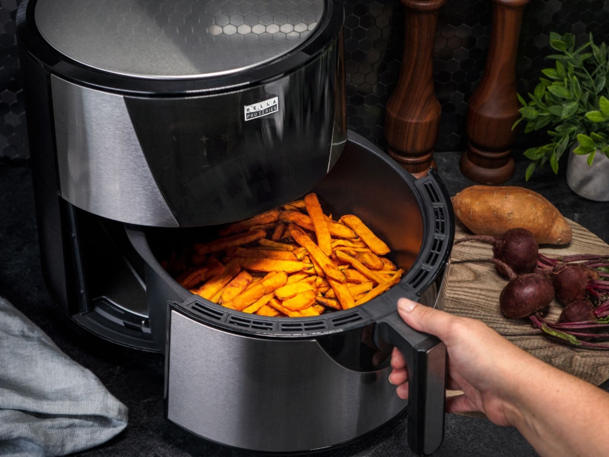 making fries in an air fryer