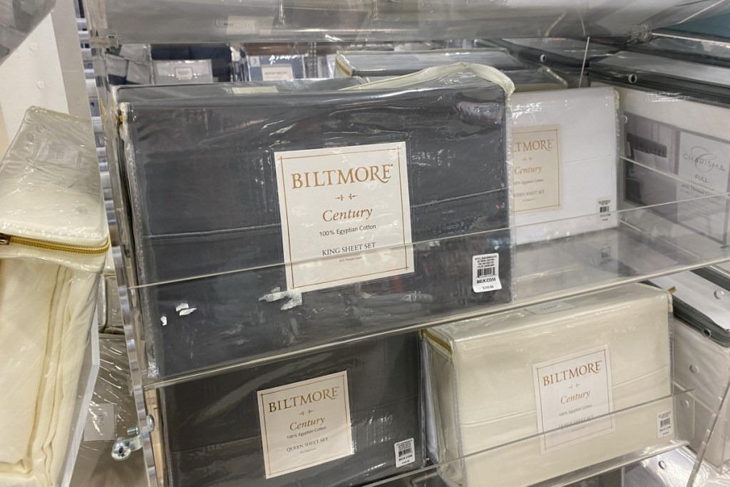 century biltmore sheets in store at BELK