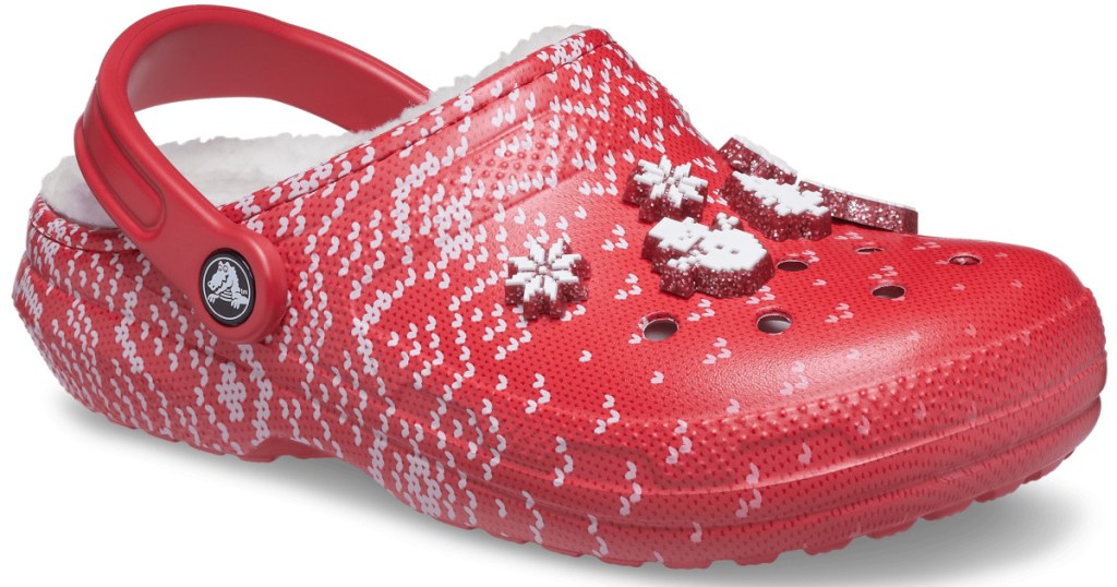 holiday crocs red