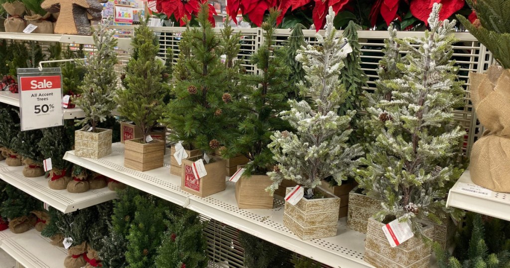 mini trees at michaels in store