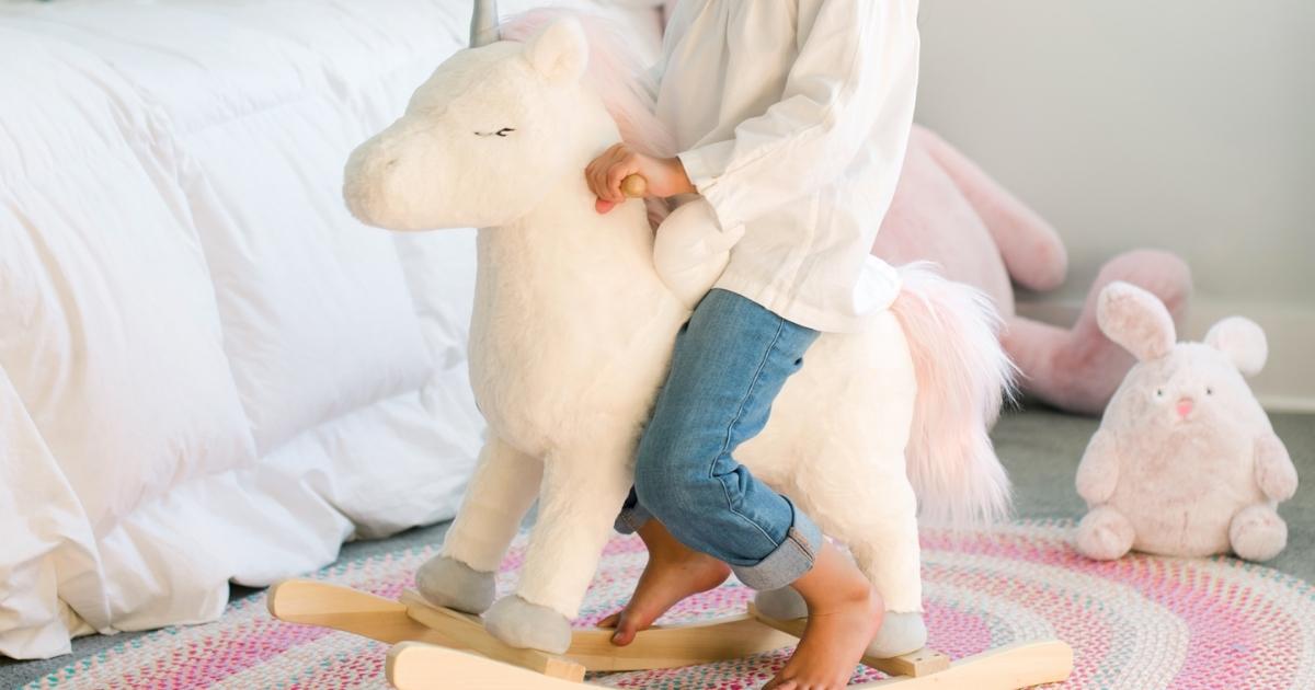 animal adventures little luxuries plush unicorn rocker
