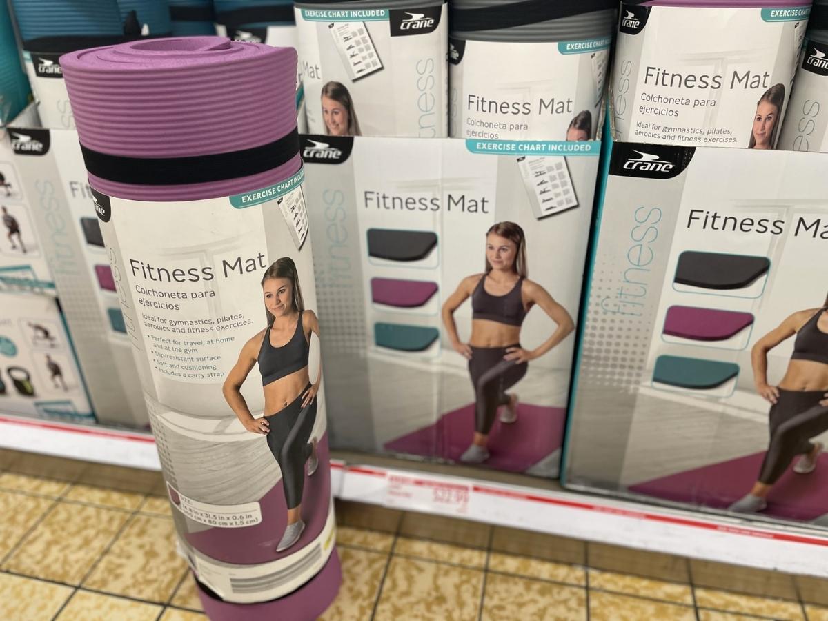 crane fitness yoga mat in store