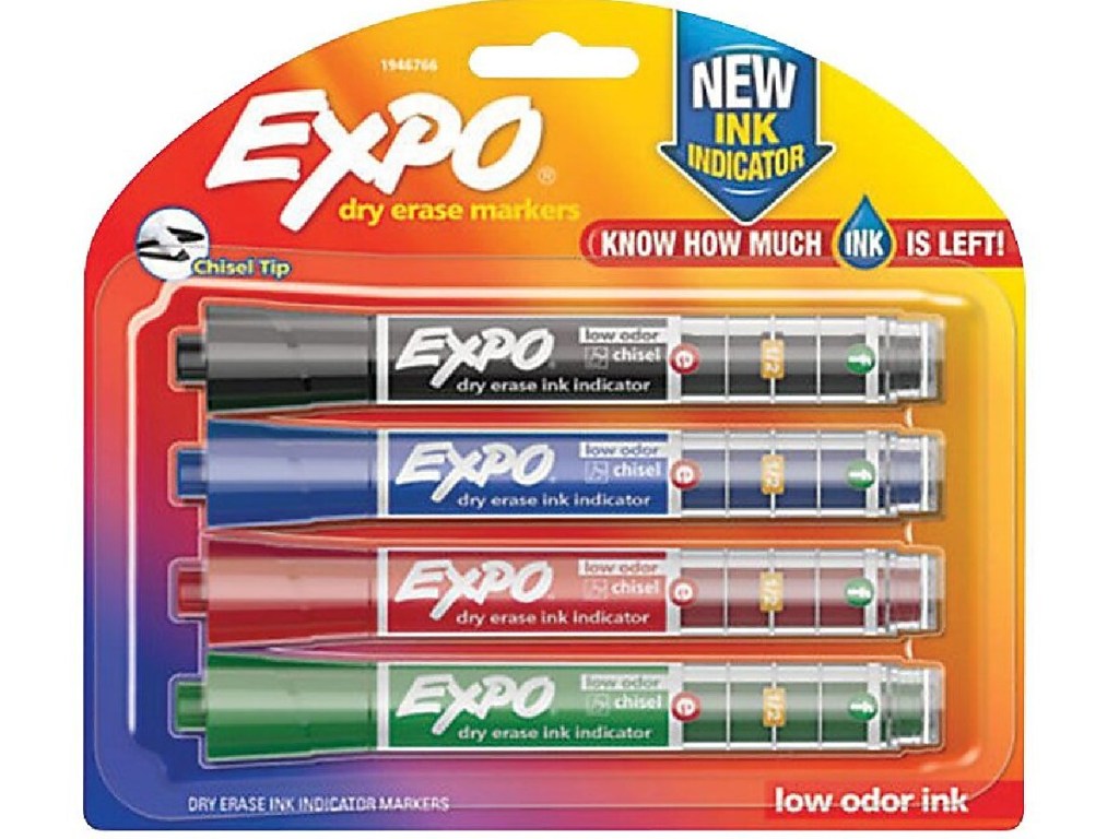 EXPO Dry Erase Markers with Ink Indicator