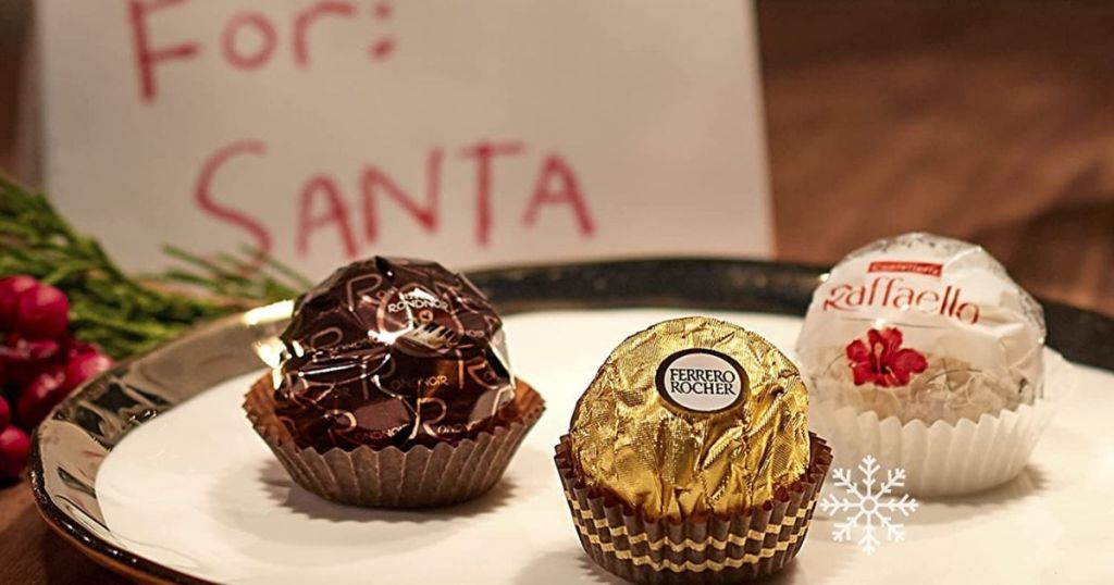 Ferrero Rocher Chocolates on a plate