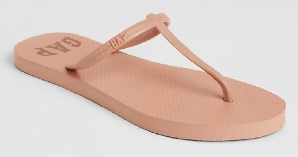 Gap T flip flop in nude