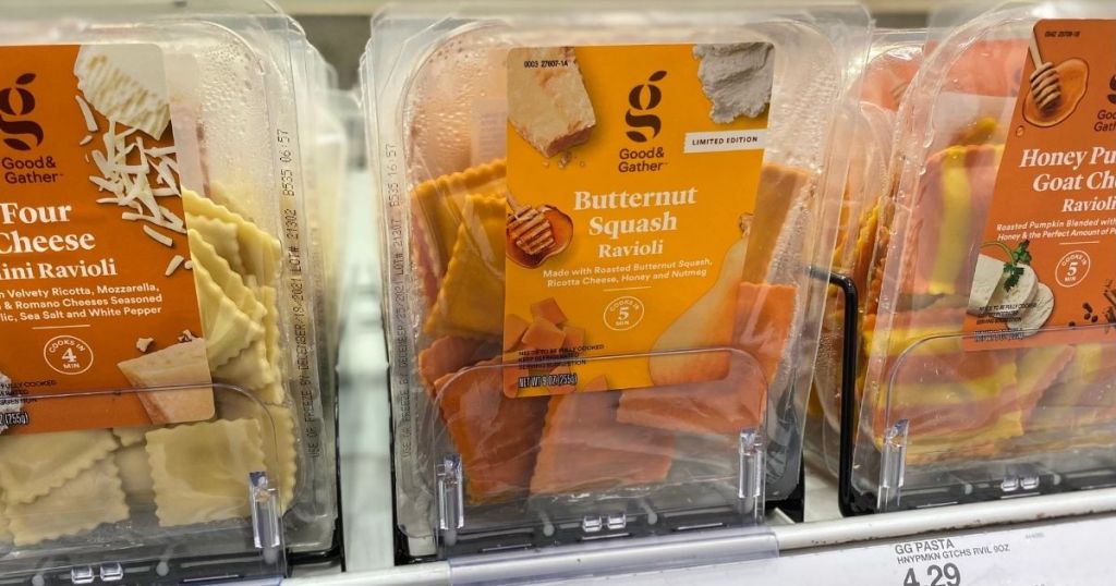 Good & Gather Butternut Squash Ravioli on store shelf