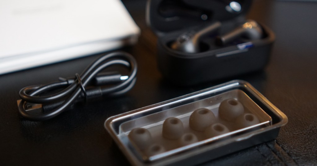 tray of earbud eartips