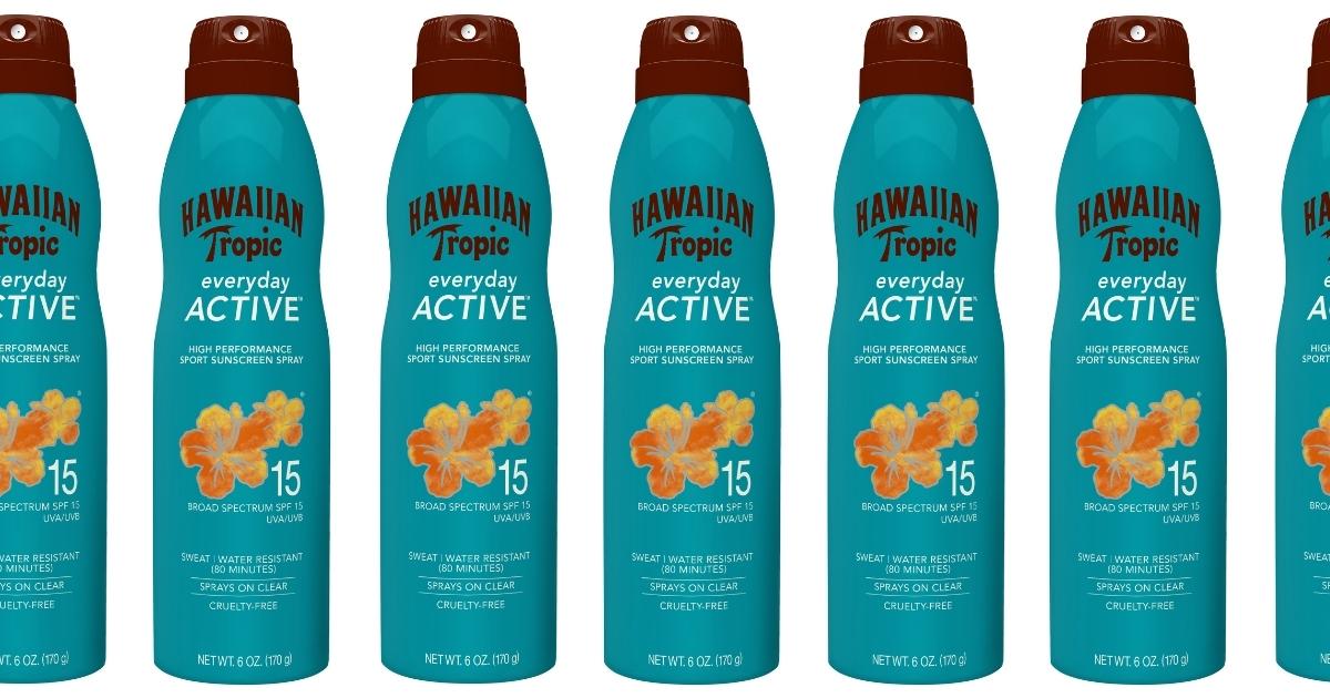 Hawaiian Tropic Everyday Active Clear Spray Sunscreen SPF 15 6oz Bottle