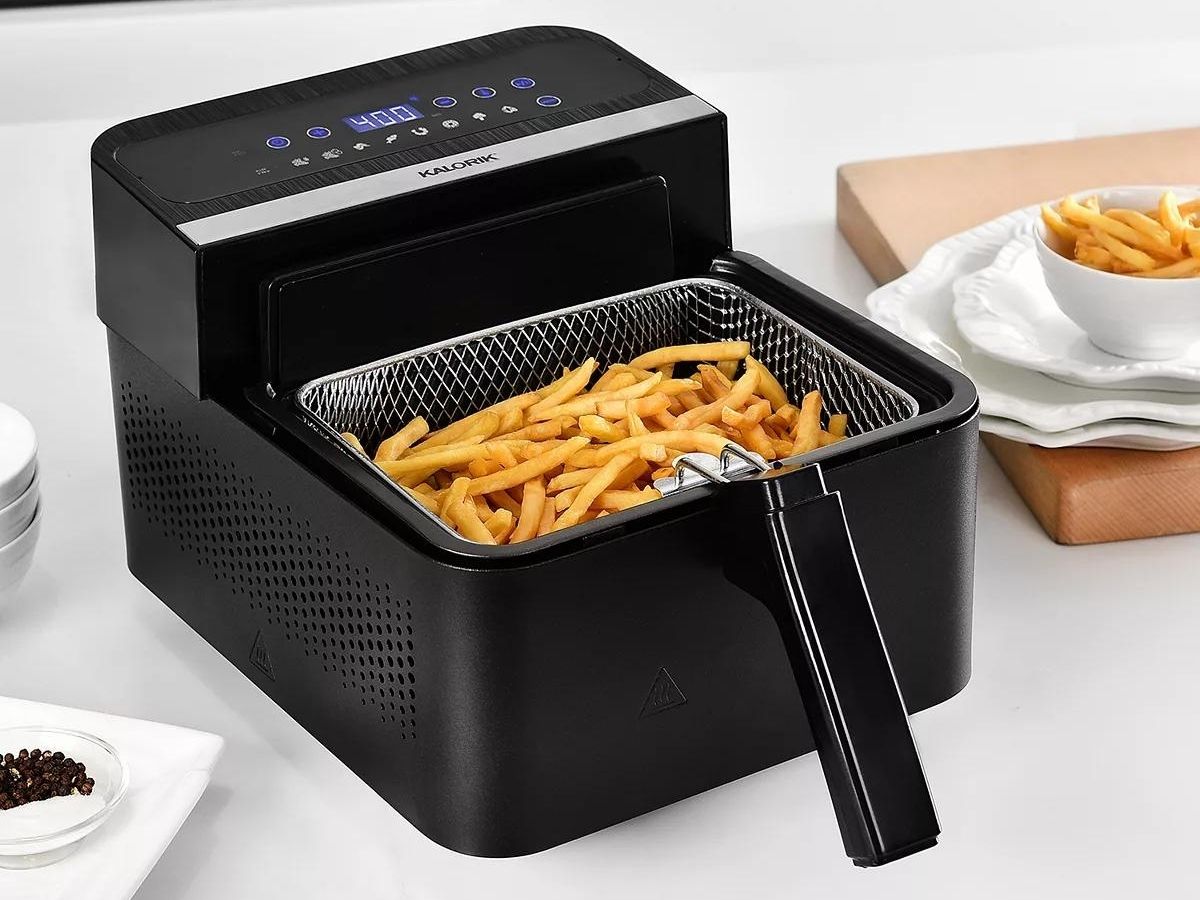 large black digital air fryer 