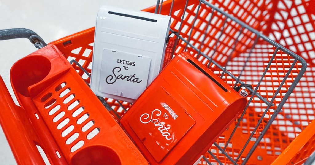 Letters to Santa Mailboxes in Target cart