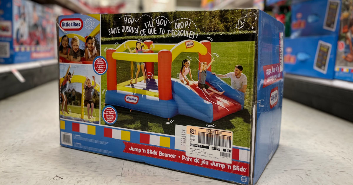 inflatable kids bouncing house in aisle