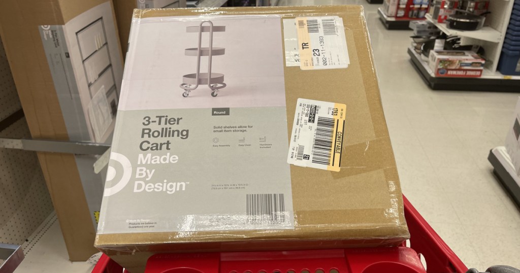 Made By Design 3 Tier Round Metal Utility Cart -3