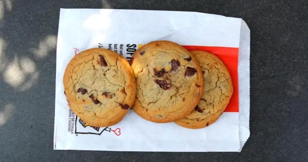 mcdonald's chocolate cookies with packaging