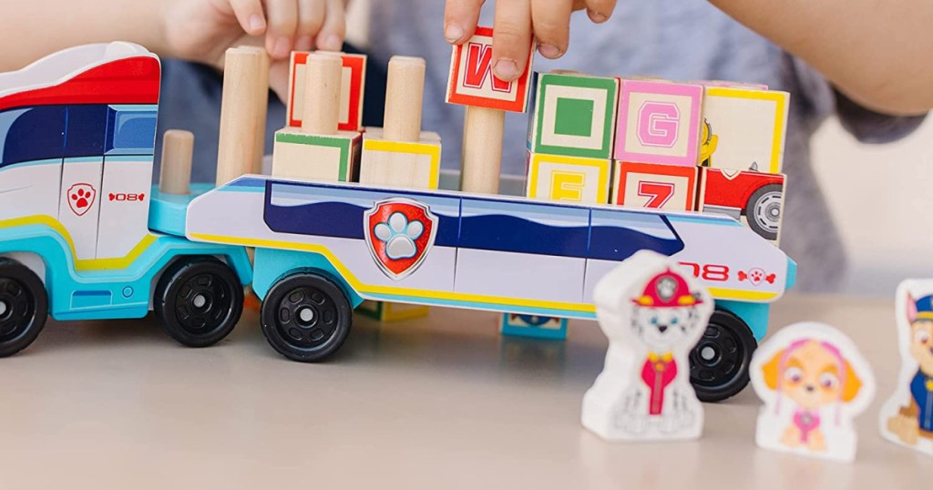 Melissa & Doug PAW Patrol Wooden ABC Block 33 Pieces Truck-2